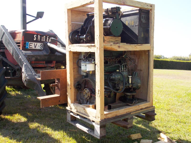 engine in crate
