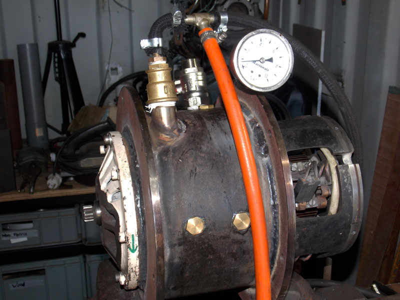 DC motor water cooling conversion
